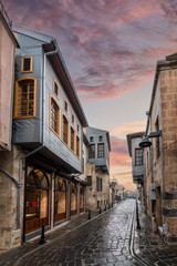 Fototapeta premium Old Bey district street view in Gaziantep City of Turkey