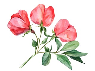 Obraz premium Vibrant Sweet Pea Blooms in Elegant Floral Arrangement