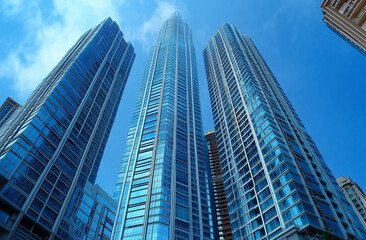 Fototapeta premium high rise buildings in office area