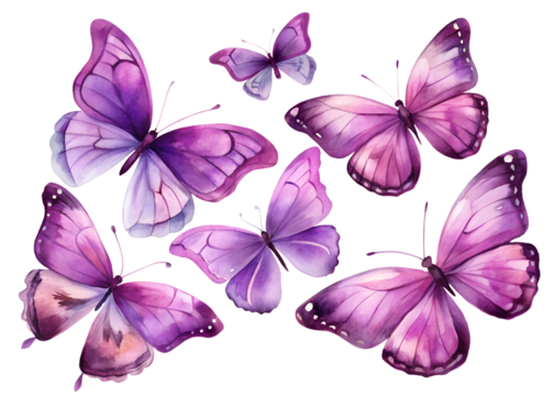 set of colorful butterflies - Powered by Adobe