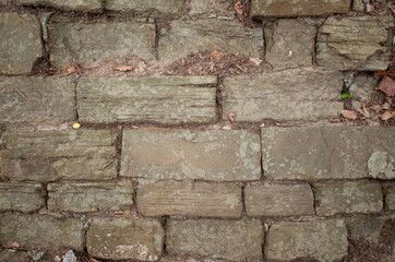 the texture of antique beige stonework