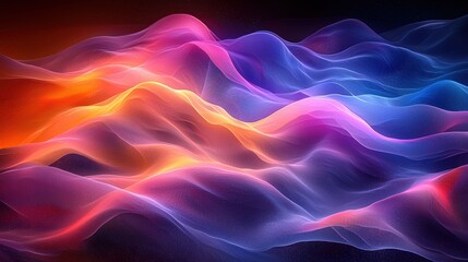 Fototapeta premium Abstract waves of vibrant colors creating a dynamic visual flow.