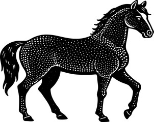 illustration abstract pointizile dark horse