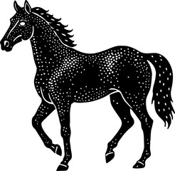 Obraz premium illustration abstract pointizile dark horse