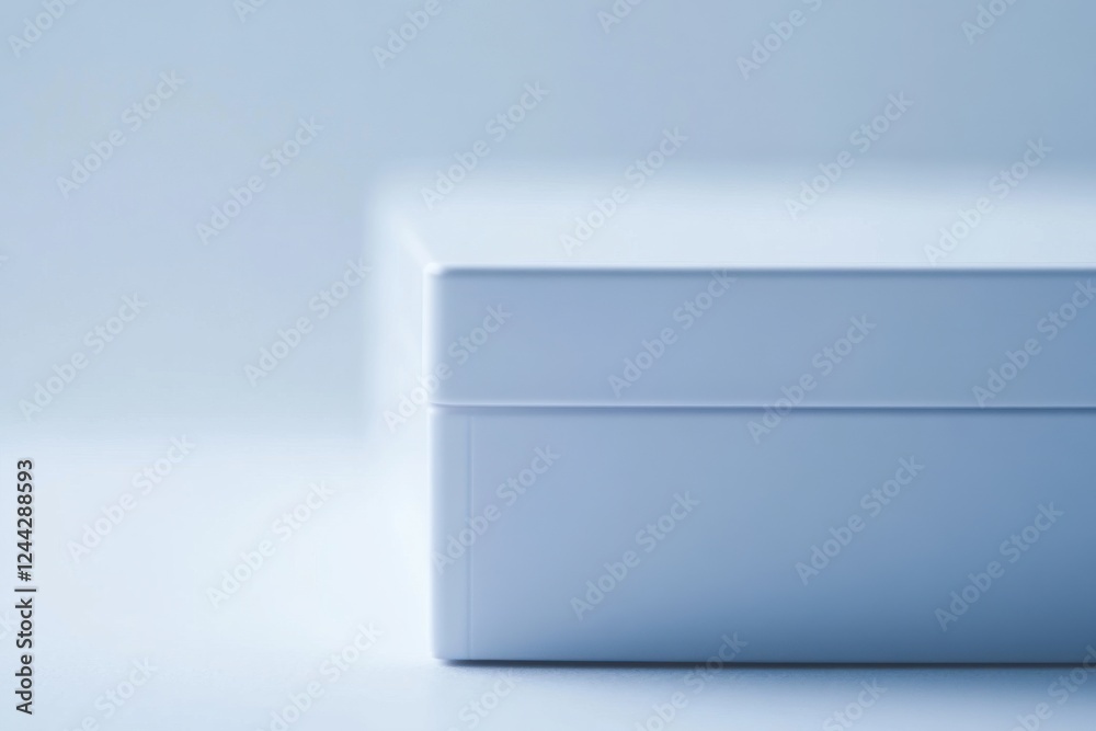 Fototapete White box on a clean surface with a soft light creating a calm and minimalistic ambiance