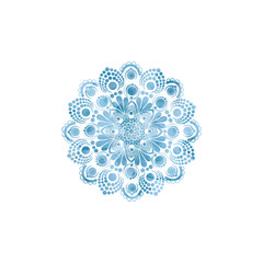 Blue mandala dots