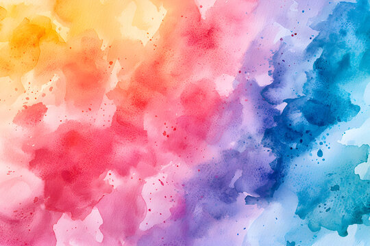 Vibrant watercolor abstract art showcasing a blend of colors in a harmonious display of creativity