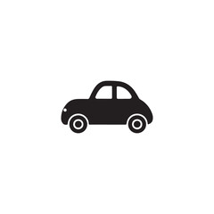 car on a white background.Simple black silhouette of a classic car.A classic car silhouette, perfect for representing transportation, travel, or a vintage theme.
