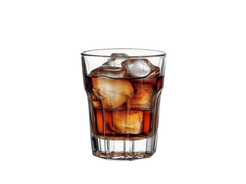glass of ice on whiskey isolated on transparent background. - Powered by Adobe