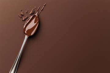 L&ouml;ffel mit geschmolzener Schokolade

