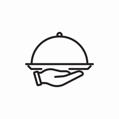 restaurant serving dish icon vector sign