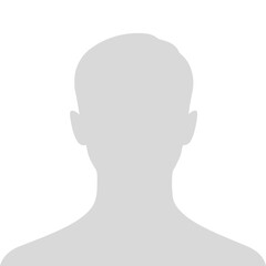 Avatar man icon, profile placeholder, anonymous user male gray person identity icon