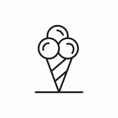 ice cream cone icon vector sign