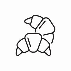 croissant pastry icon vector sign