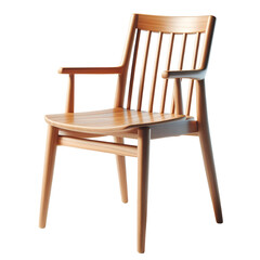 wooden chair isolated on white