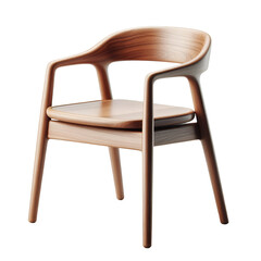 wooden chair isolated on white