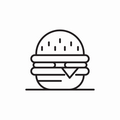 burger icon vector sign