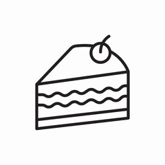 sweet cake dessert icon vector sign