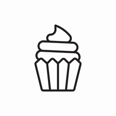 sweet cupcake dessert icon vector sign