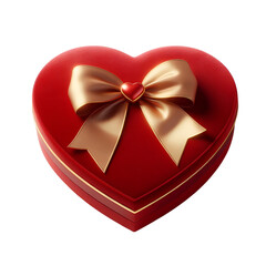 heart shaped gift box with ribbon