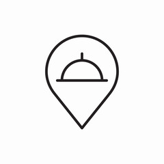 restaurant location pin icon vector sign