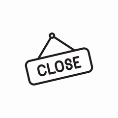 closed store notice icon vector sign