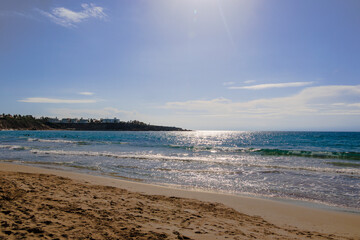  Sandy Beach with Turquoise Water in the Greek Part of Cyprus