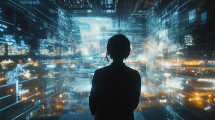 Quantum Physicist Black Woman Exploring Theoretical Concepts in Advanced Science Laboratory Setting