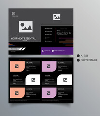 Modern Laptop Sale Bifold Design, Laptop Store Promotion Brochure Template