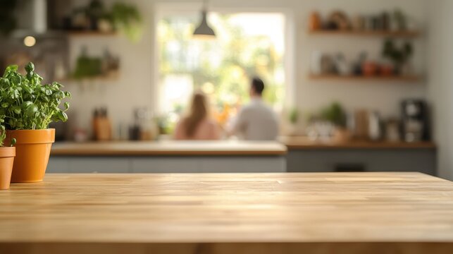 Professional chefs working in an open kitchen, creating delicious meals under bright warm lights