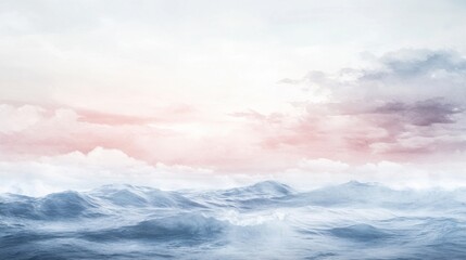 Fototapeta premium Tranquil sunrise seascape calm ocean waves in a serene natural environment