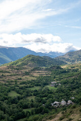 mountain landscape with clouds
