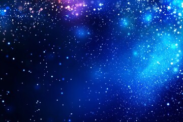 Fototapeta premium Celestial Dance: Blue Nebula and Stardust - Symbolizing cosmic wonder, infinite expanse, celestial energy, star dust magic, and galactic dreams. A vibrant blue nebula with sparkling stardust.