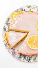 Scrumptious Lemon Cake Slices with a Delicate Glaze, a Perfect Dessert