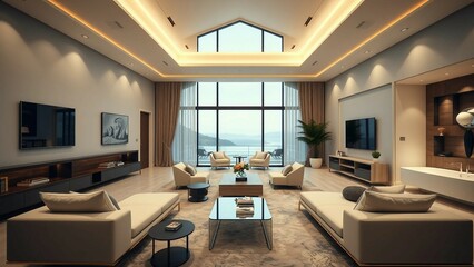 Modern living room luxury house including grand living spaces bedrooms and bathrooms