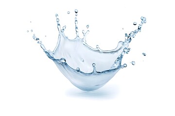Water splash on white background