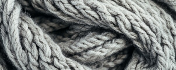 knitted gray scarf closeup texture