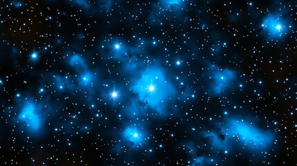 Electric Blue Celestial Galaxy - A breathtaking cosmic landscape, symbolizing mystery, infinity, wonder, serenity