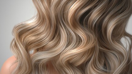 Fototapeta premium A woman's hair is shown in a stylized, wavy pattern
