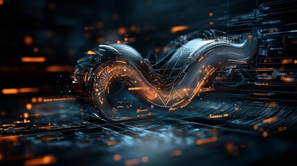 Abstract art with a strong sense of technology