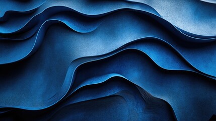 Obraz premium Abstract blue waves create a textured, flowing pattern reminiscent of natural forms.