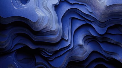 Obraz premium Abstract blue layered textures creating a dynamic visual depth.