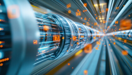 Data streaming through futuristic server tunnel at high speed