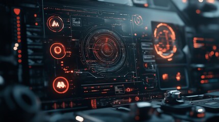 Obraz premium Future Technology Control Panel