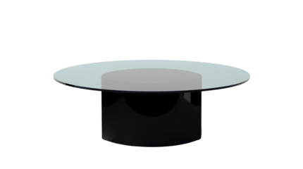Photo of glass table isolated on transparent background