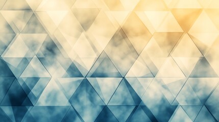 Abstract geometric pattern with gradient color and subtle texture in blue and yellow tones, ideal for digital design, presentation, and artistic background
