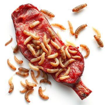 Maggots Feast on Putrescent Flesh