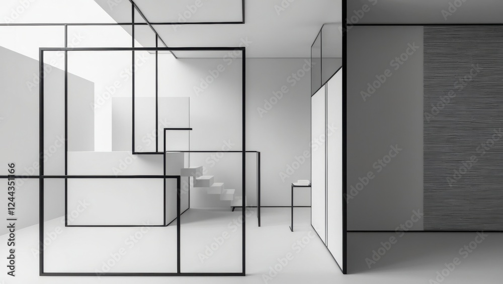 Poster Abstract Geometric Composition in Monochromatic Space