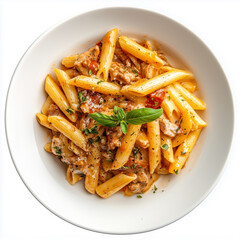 Penne isolated on white background