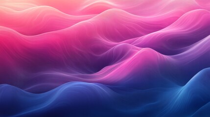 Obraz premium Flowing fabric-like texture in vivid pink and purple gradient waves, adding a sense of depth and movement. Perfect for creative background, digital artwork, and modern graphic design